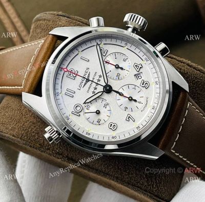 CF Factory 1:1 Copy Longines Spirit Chronograph Watch White Dial ETA7753 Movement